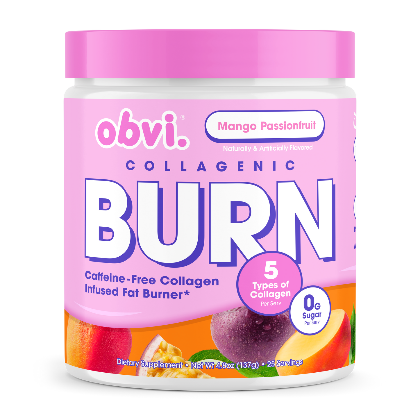 Obvi Collagenic Burn Powder-Mango Passionfruit