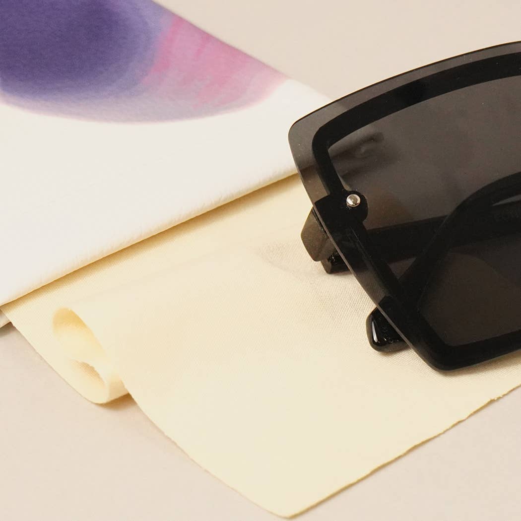 Water-color Printed Glasses Pouch w Cleaning Cloth