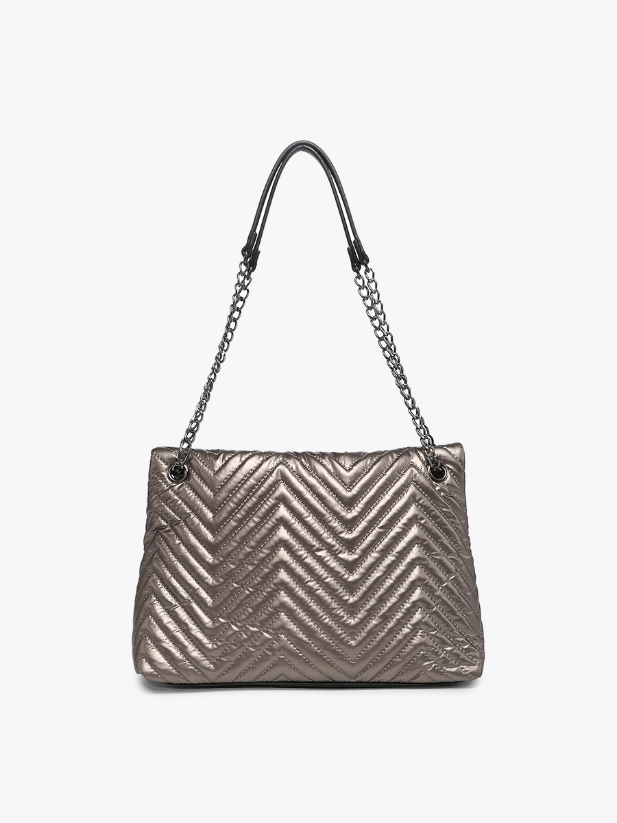 M2186CHV Stelle Nylon Puffer Crossbody Bag – Chain Strap