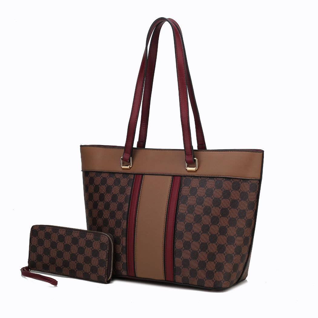 Fabiola Tote Handbag & Wallet Vegan Leather Women by Mia K
