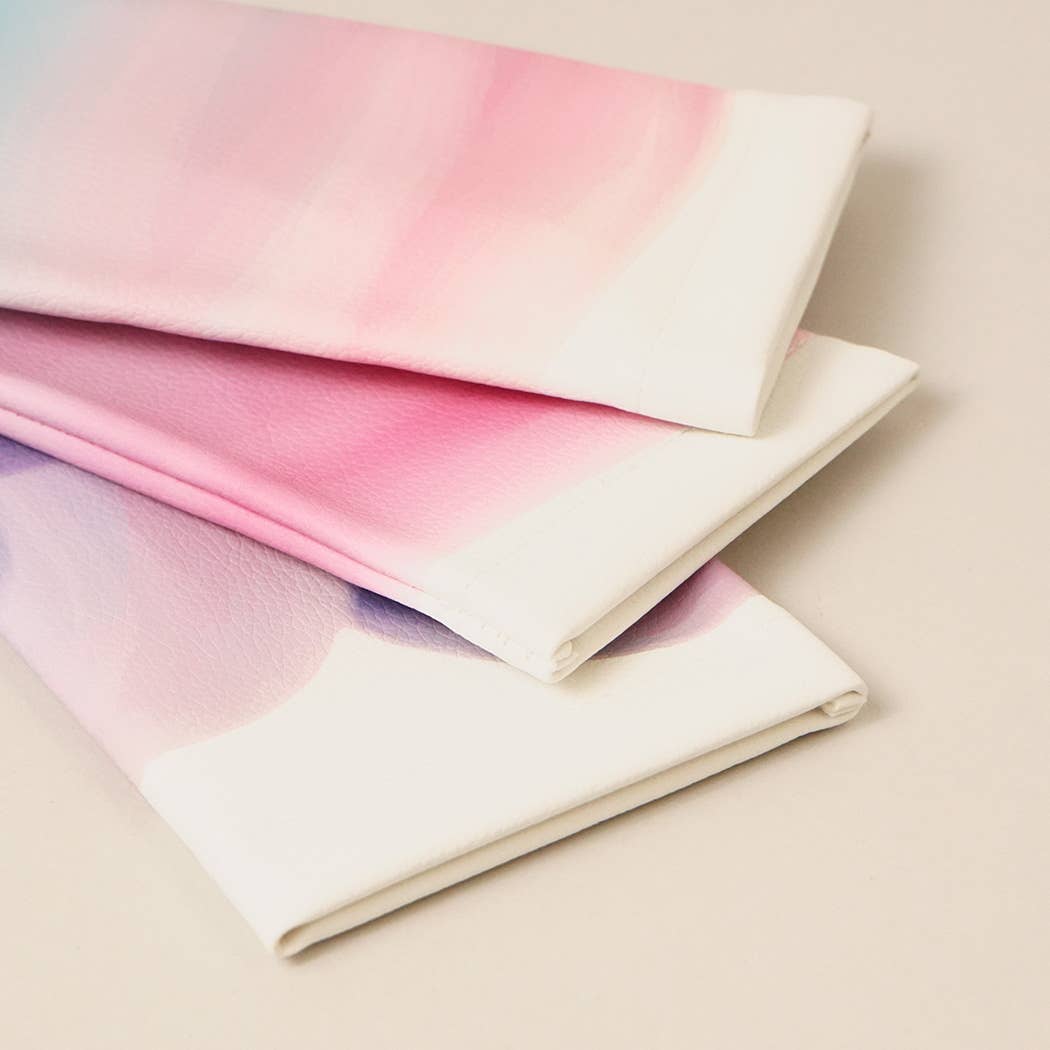 Water-color Printed Glasses Pouch w Cleaning Cloth