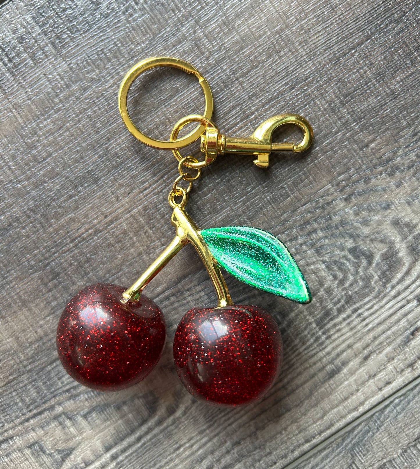 Cherry Bag Charm Keychain
