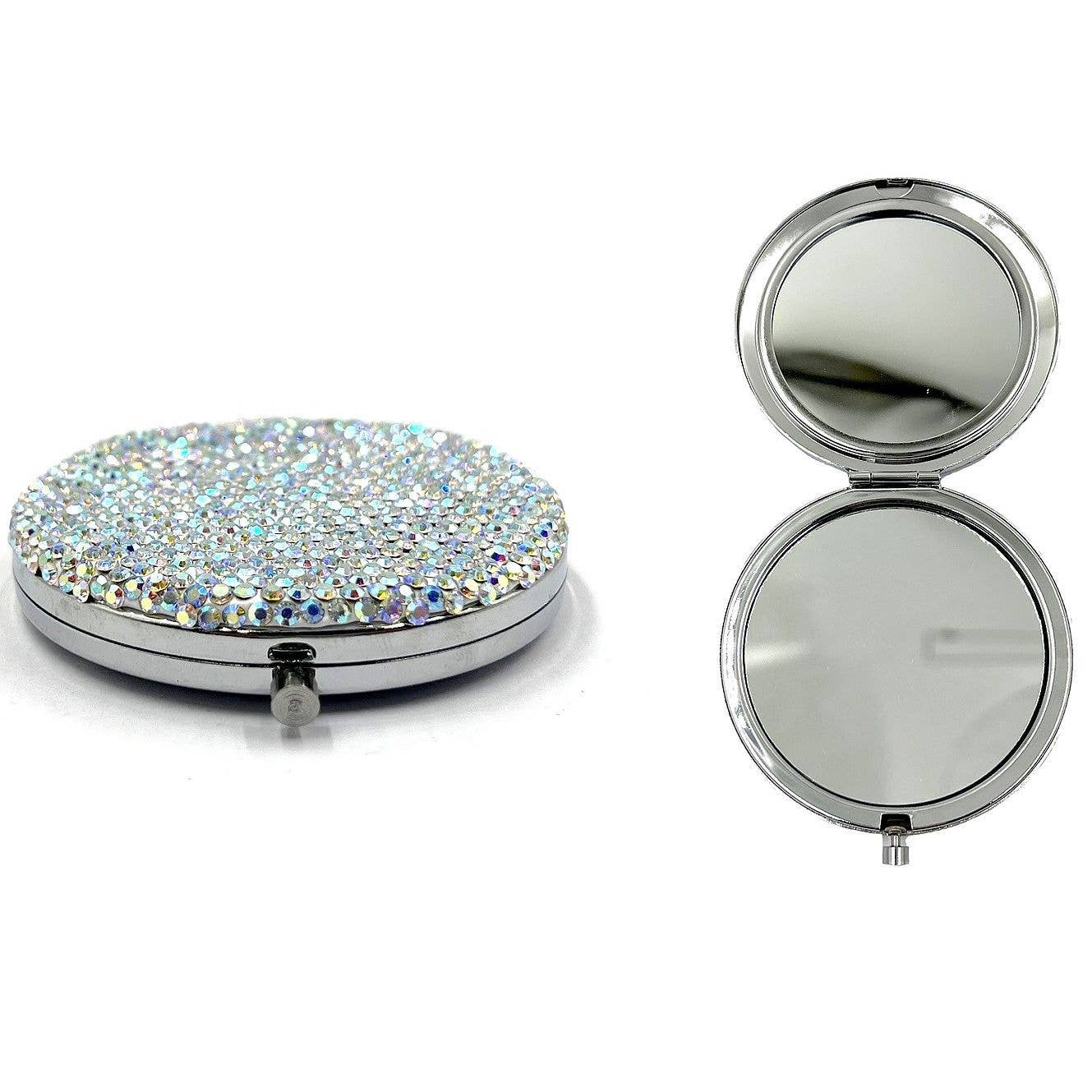 158 Dazzling Rhinestone Case Makeup Handheld Mirror