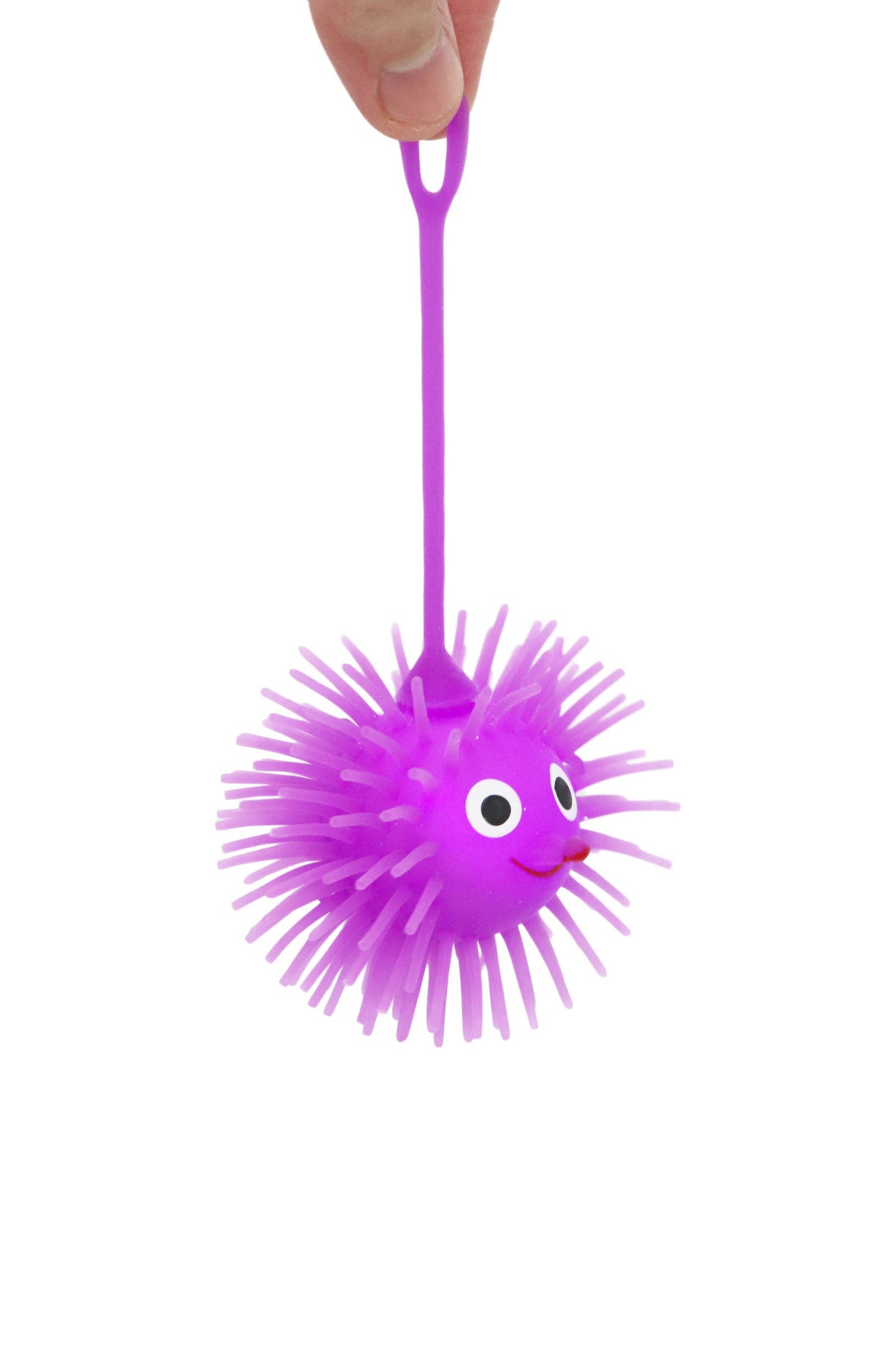 Smiley Puffer LED Light-Up Squishy Ball - 2.5 Inch