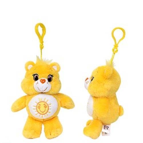CARE BEARS PLUSH KEYRING - YELLOW FUNSHINE BEAR