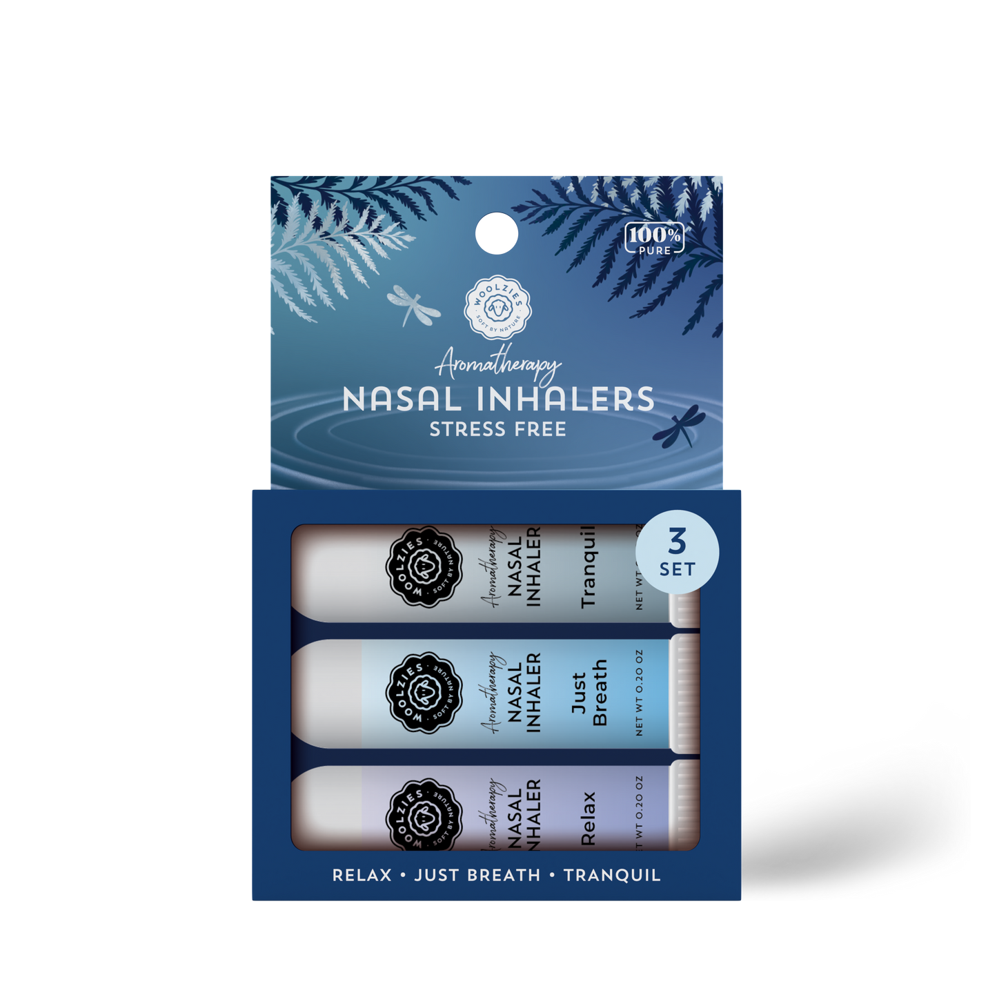 Stress Free Set Of 3 Nasal Inhalers