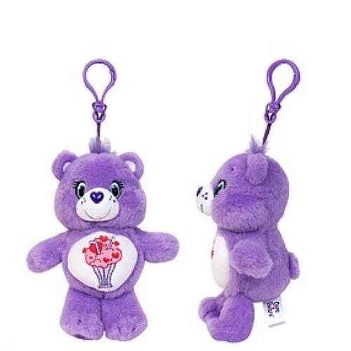 CARE BEARS PLUSH KEYRING - PURPLE SHARE BEAR