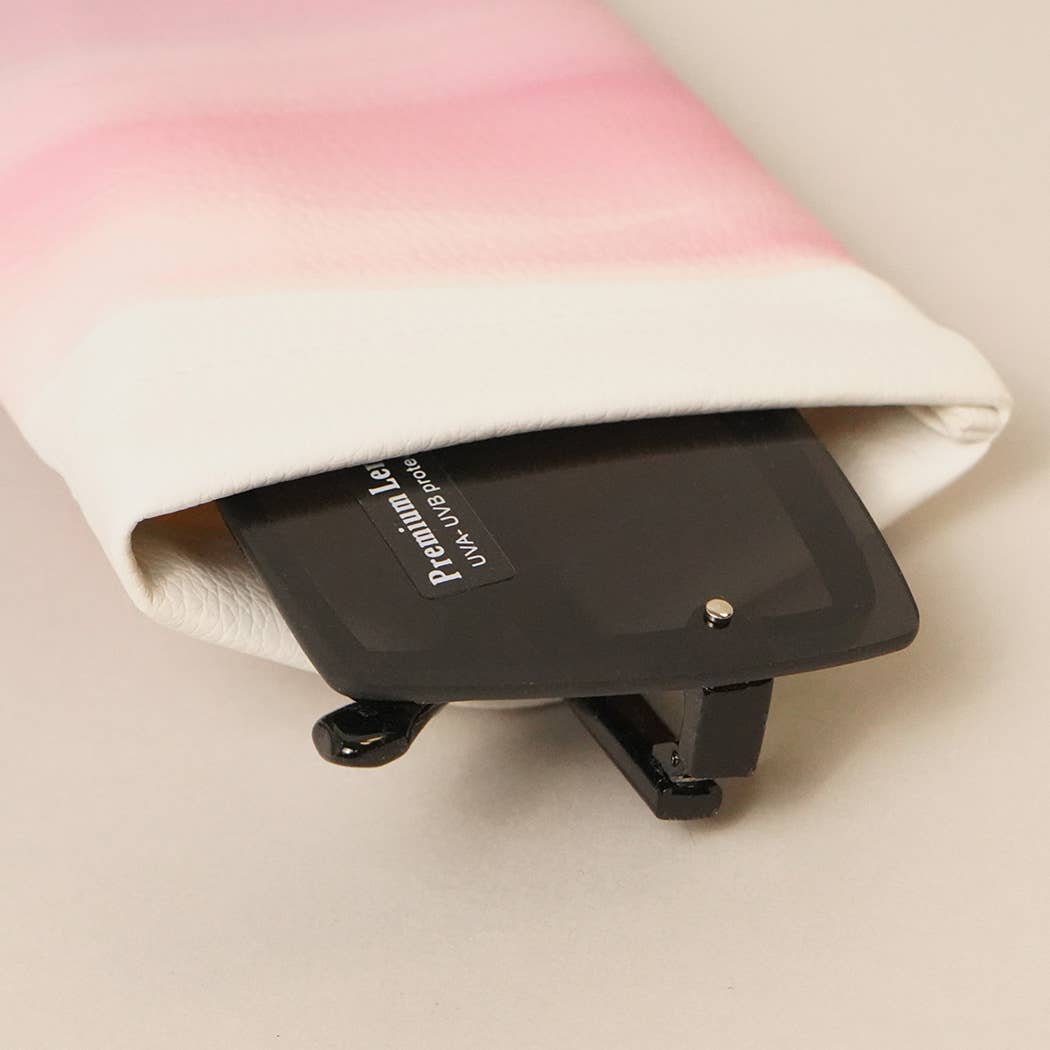 Water-color Printed Glasses Pouch w Cleaning Cloth