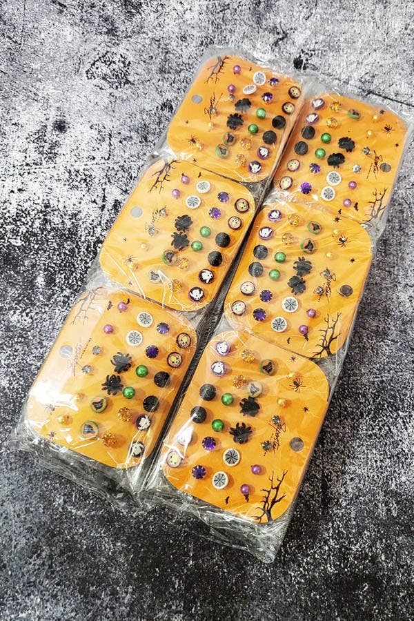 2802 Halloween 12 Pair Multi Stud Earrings Set