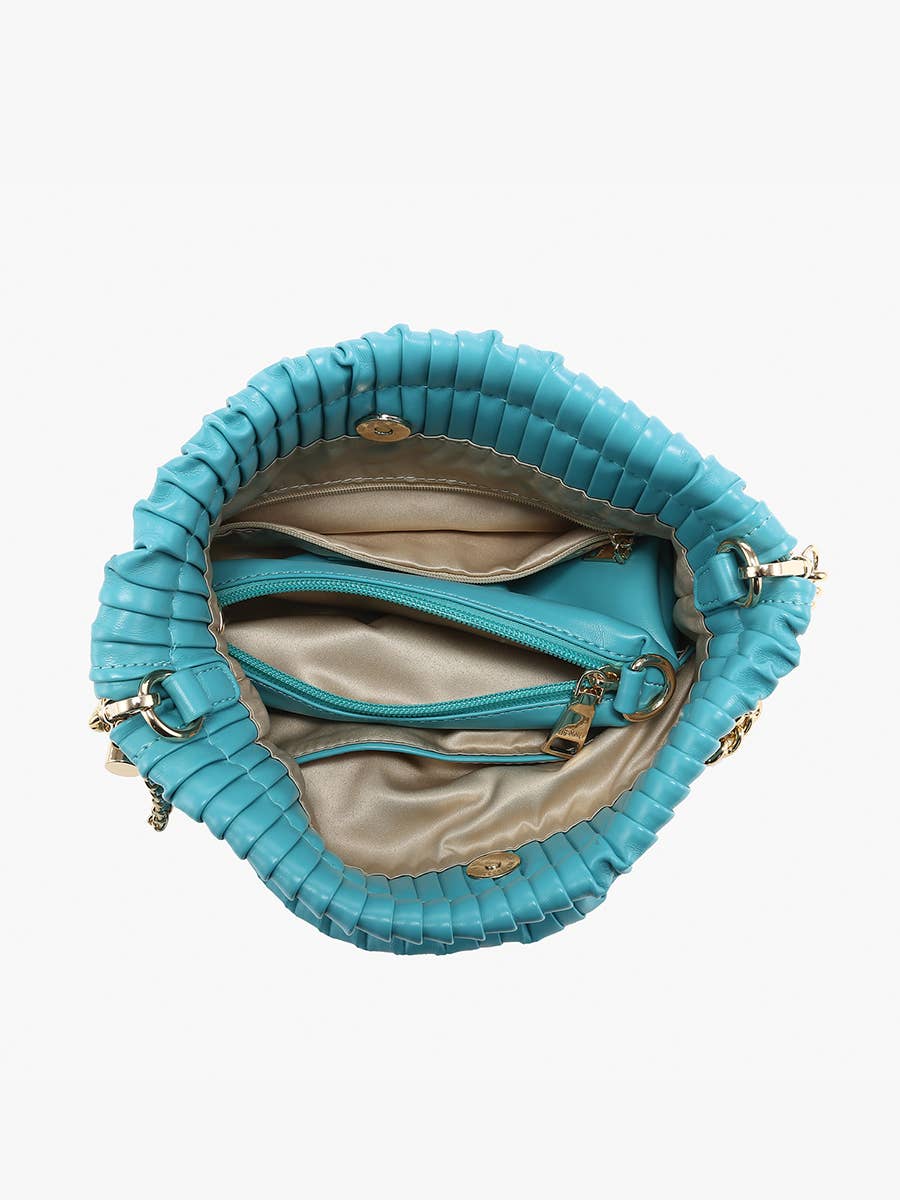 Singapore Pleated Bucket Bag – Chain Strap | JN2584