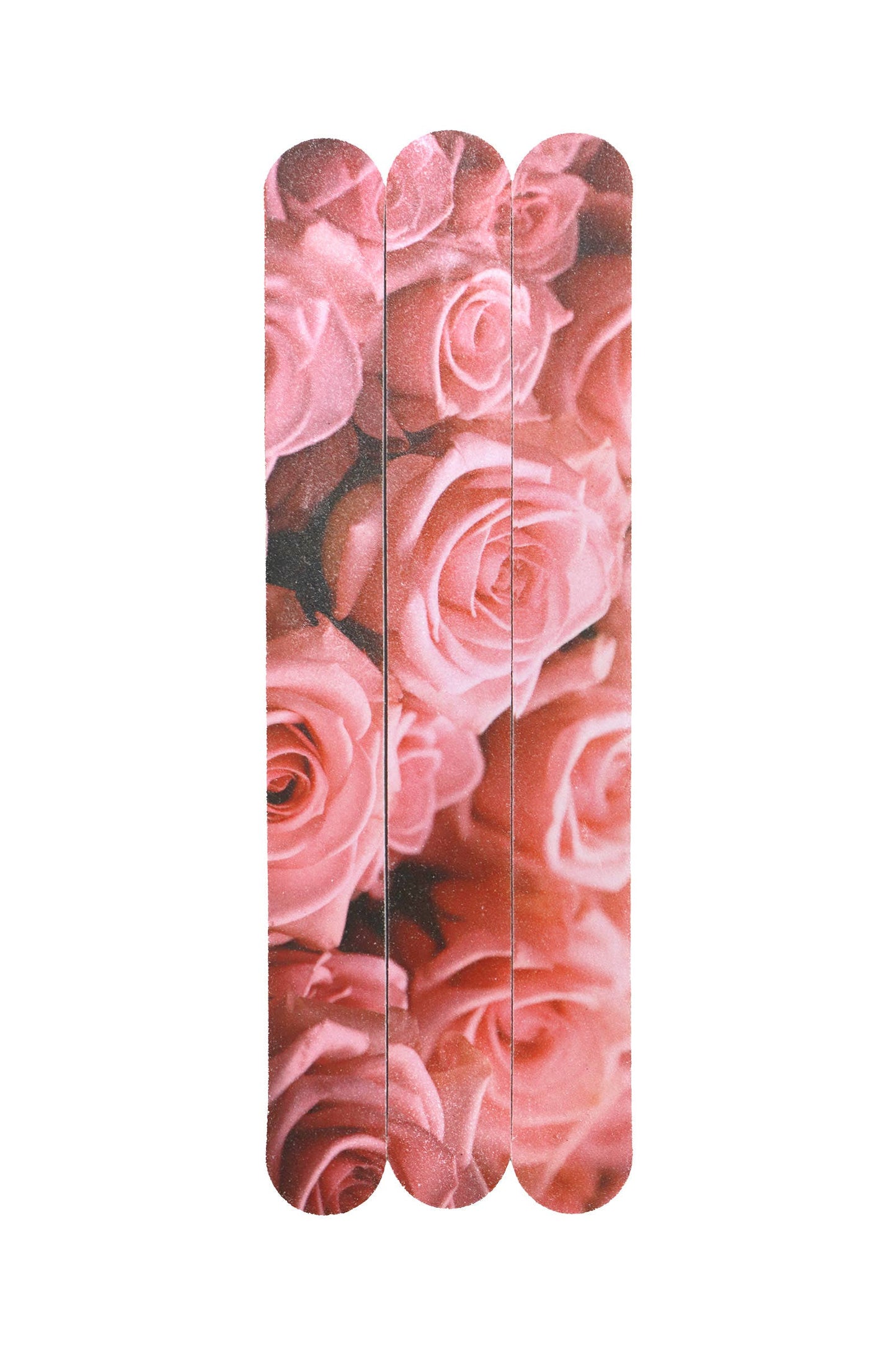 Rose Floral Nail Grit Files - 3 Pcs Pack