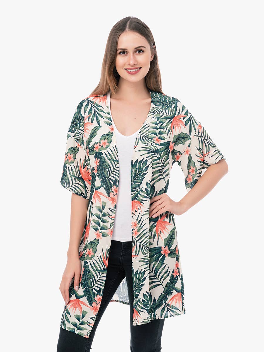 KM1036 Venice Short Sleeve Kimono