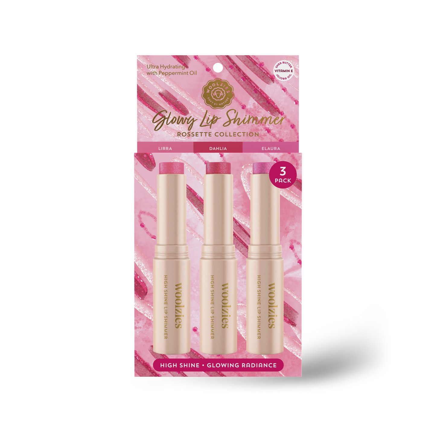 Glowy Lip Shimmer Trio – Rosette Collection