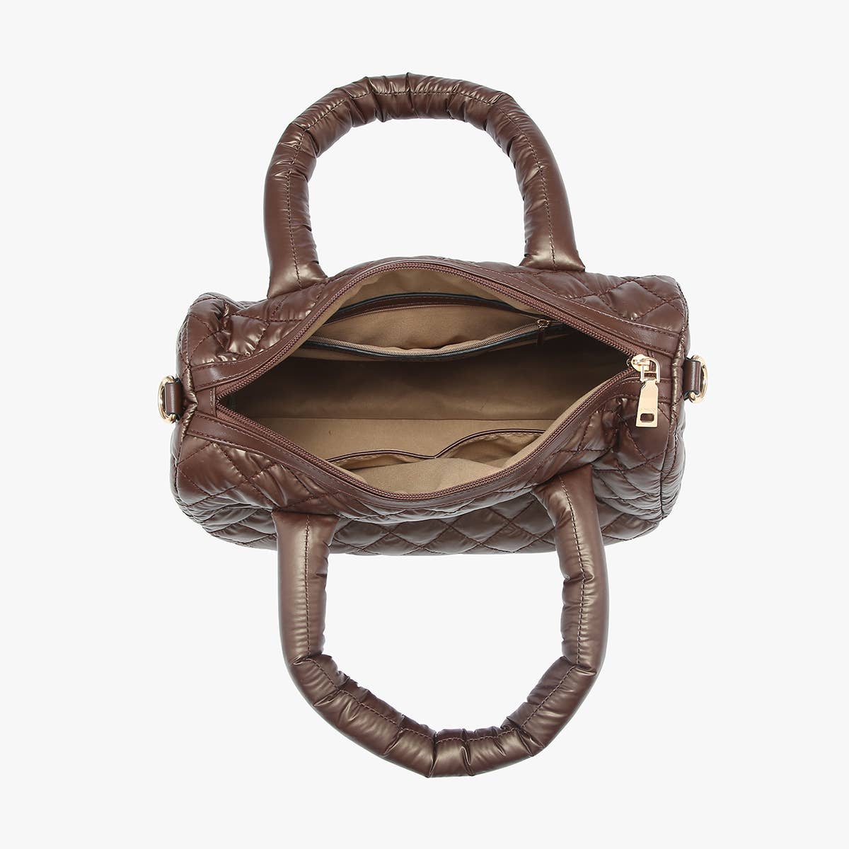 M2400 Trista Quilted Nylon Satchel Tote Bag