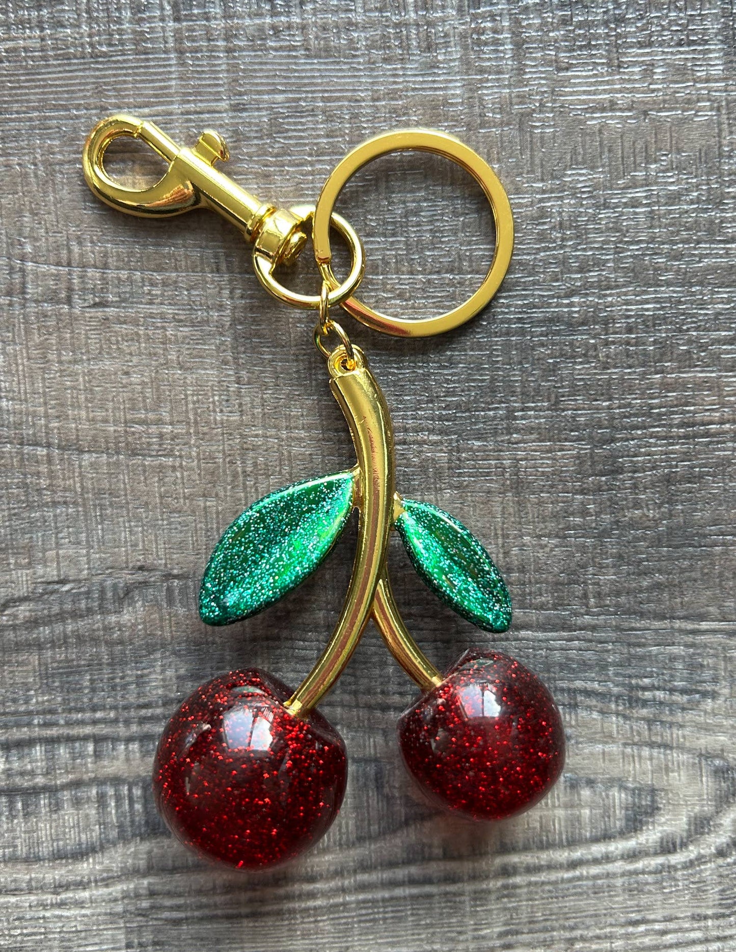 Cherry Bag Charm Keychain