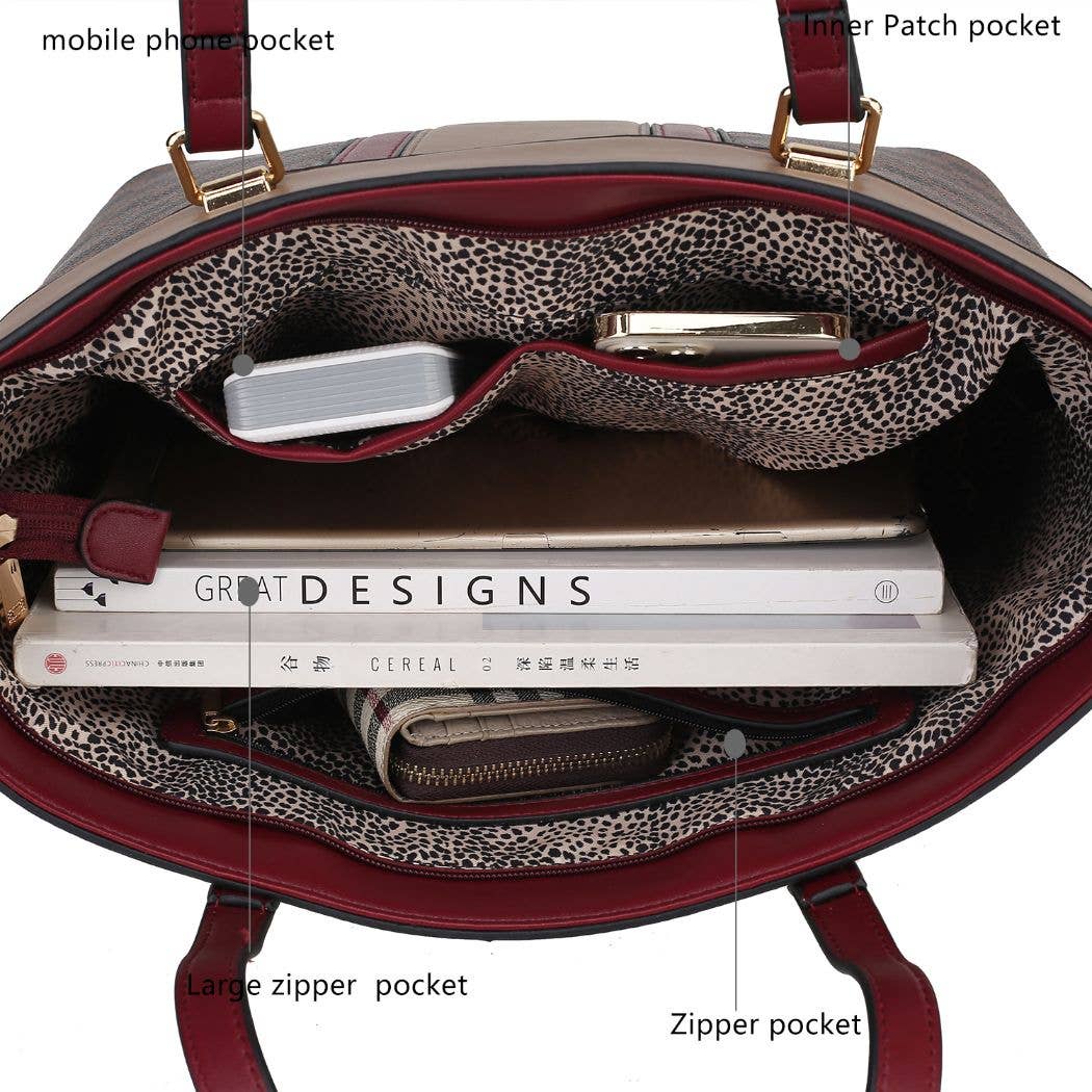Fabiola Tote Handbag & Wallet Vegan Leather Women by Mia K