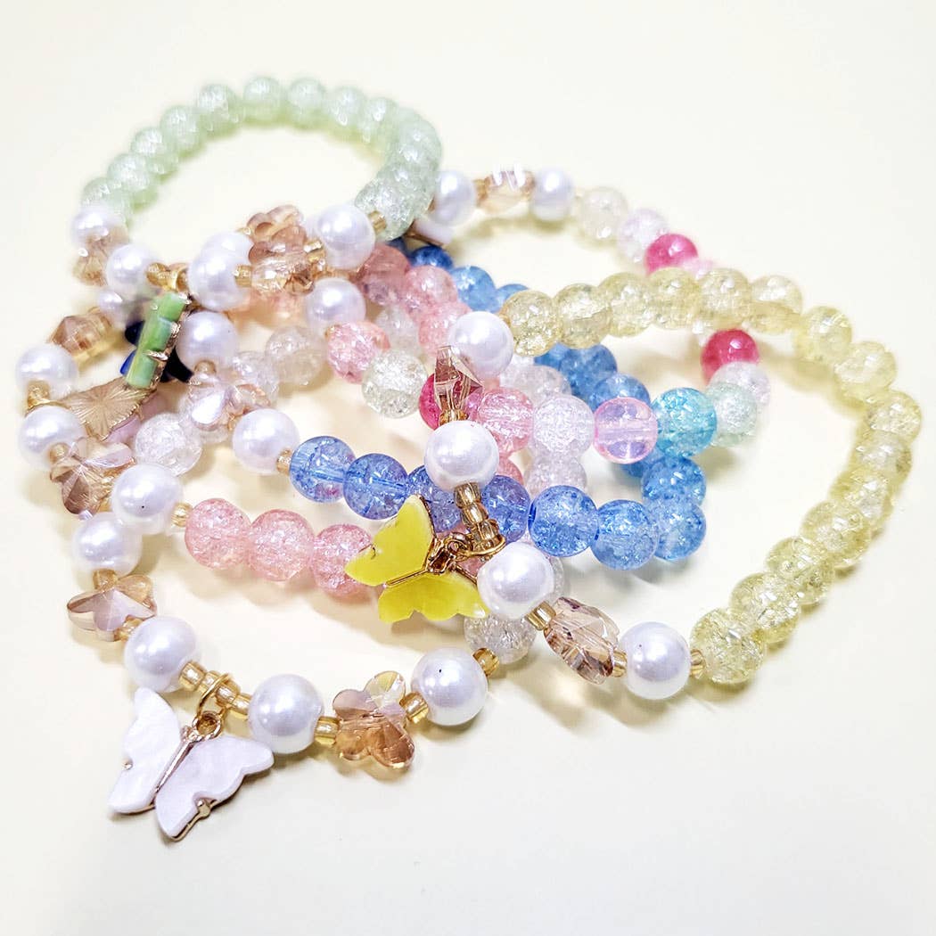 2809 Butterfly Charm Stretch Bracelet