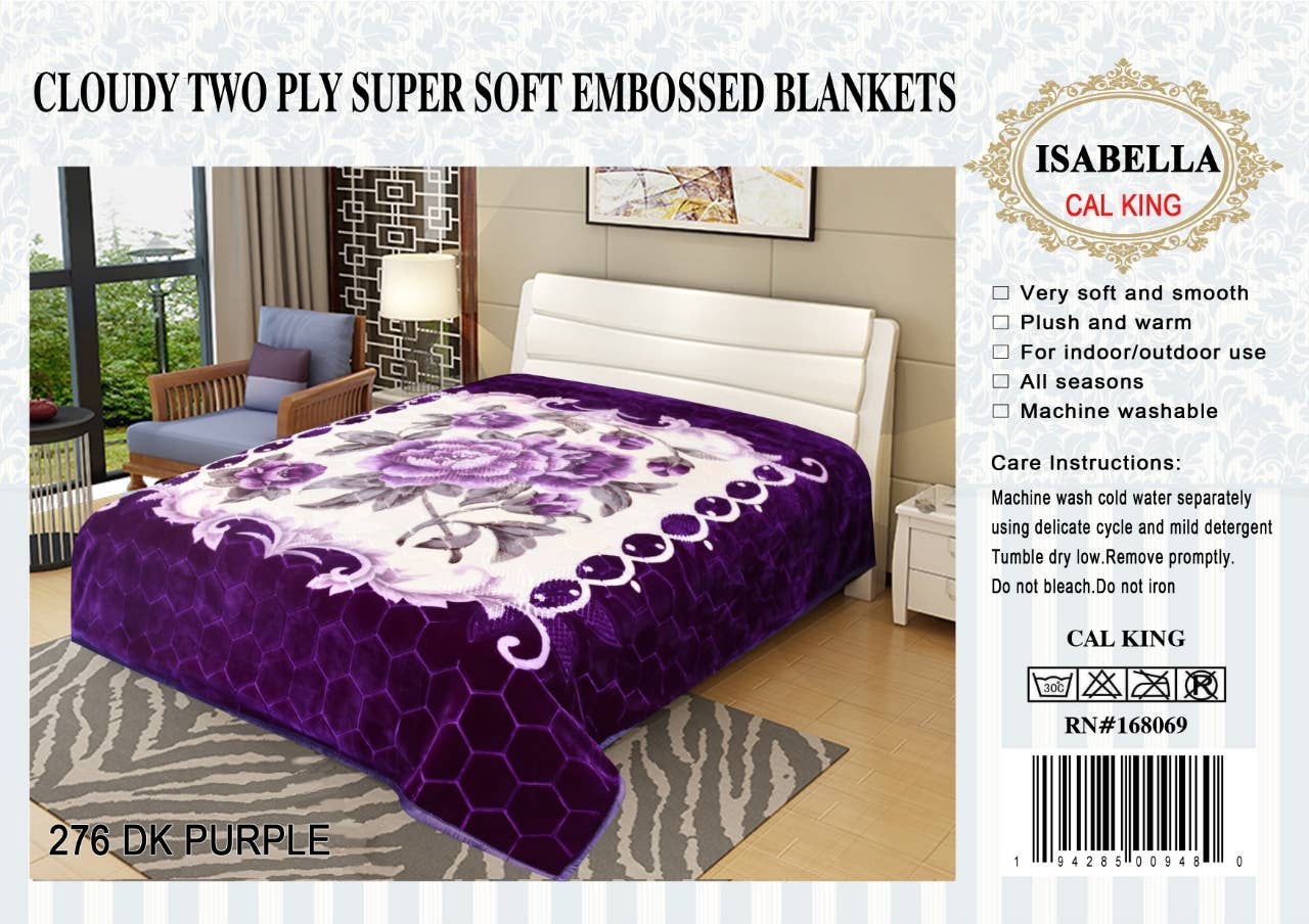 2Ply King Super Soft Thick Warm Mink Blanket - 11 Pounds