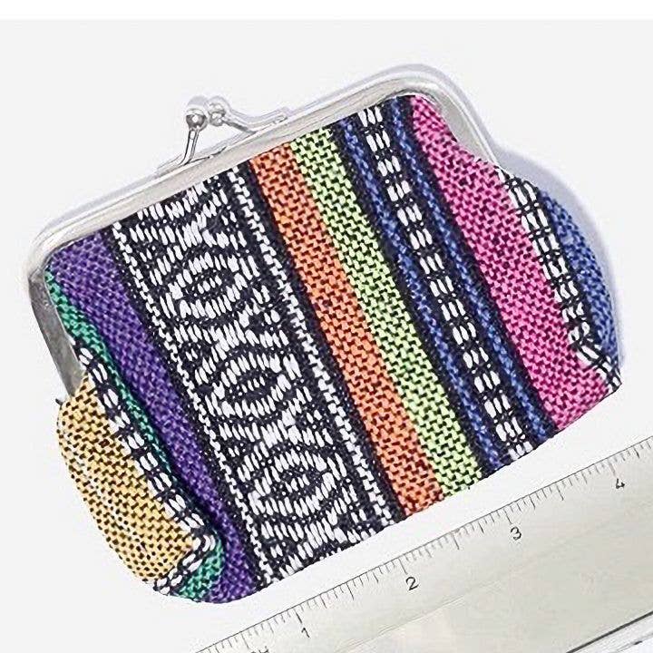 157 Aztec Tribal Woven Coin Purse