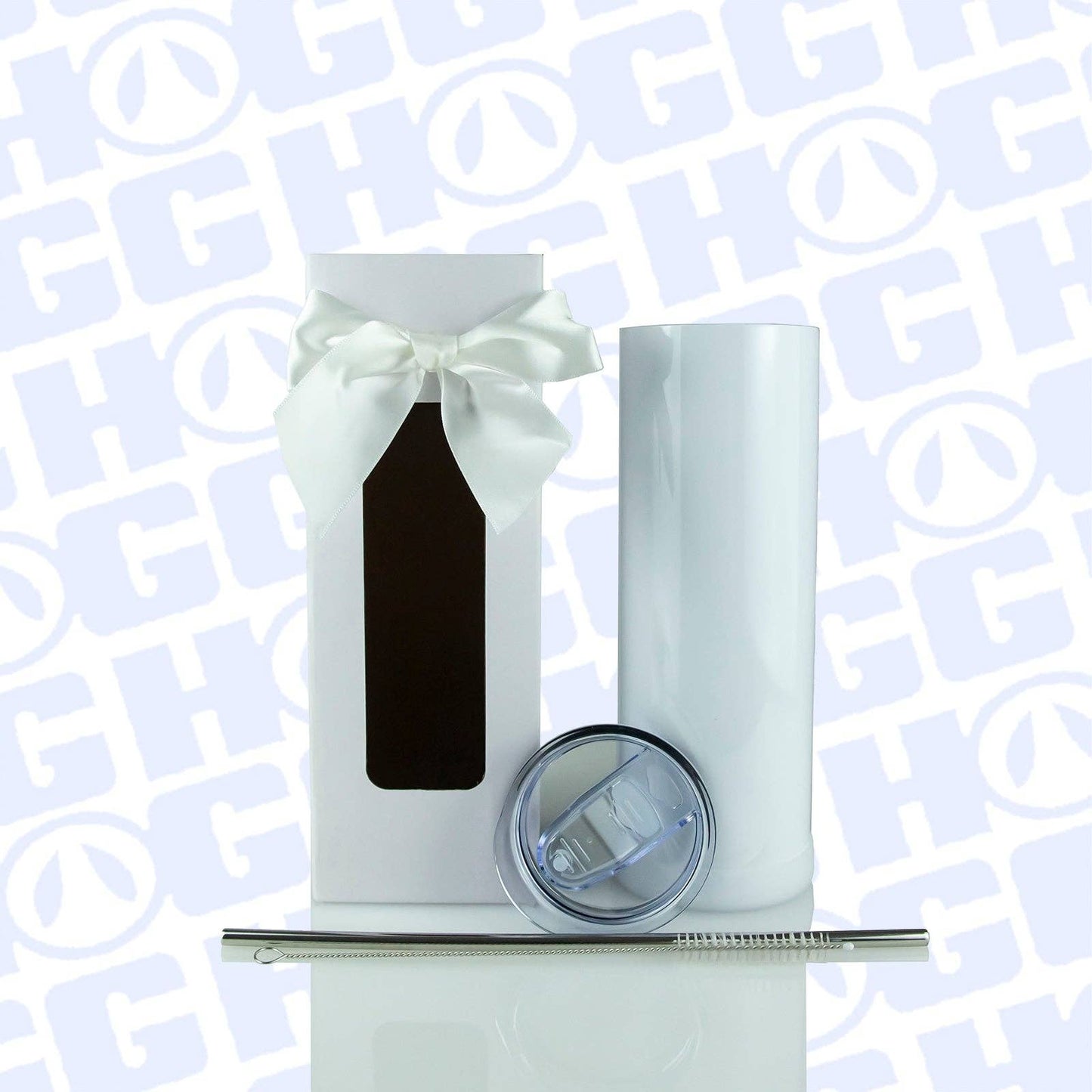 20oz SUBLIMATION SKINNY EDGE TUMBLER GIFT SET (48 UNITS)