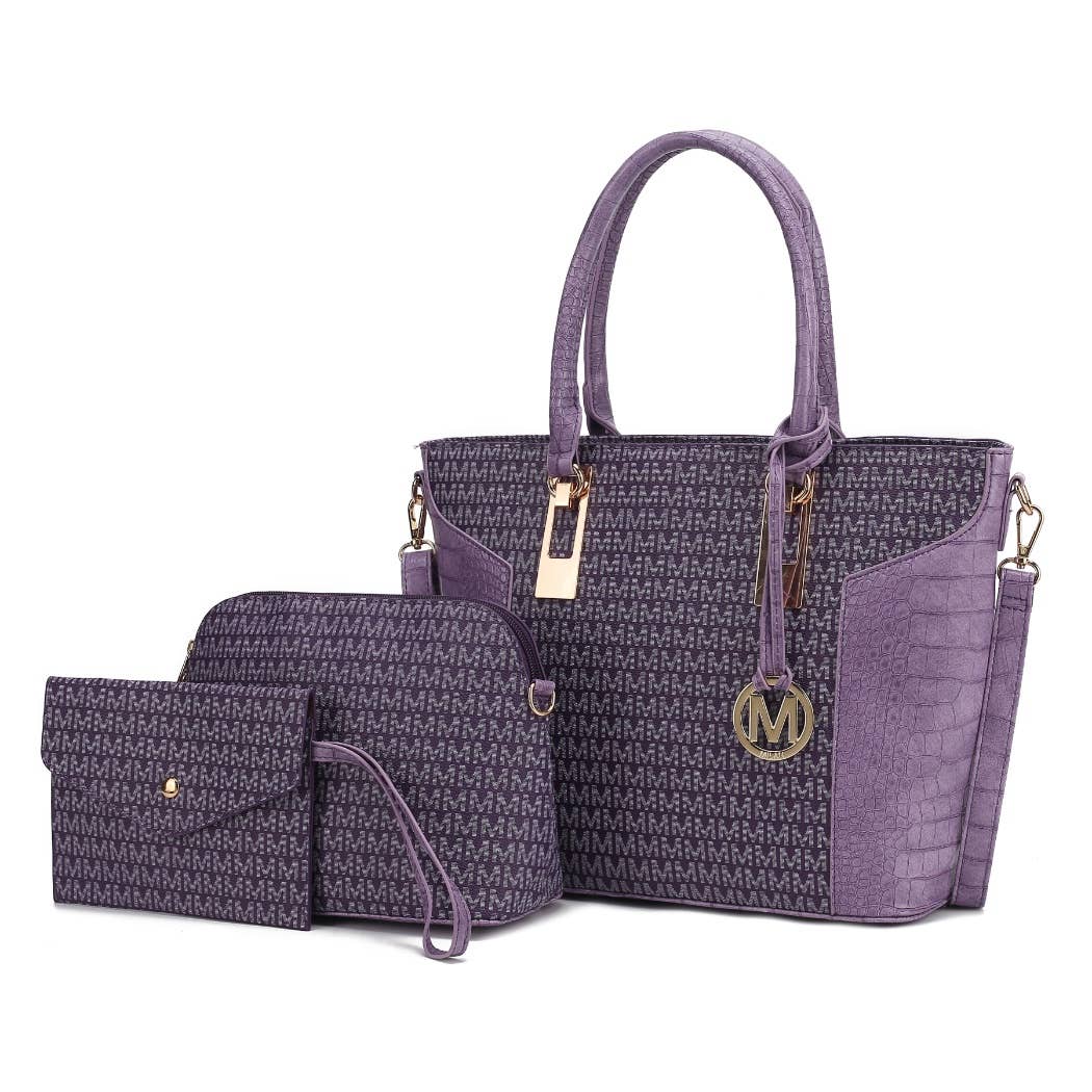 MKF Shonda 3PC Tote Handbag Women Vegan Leather