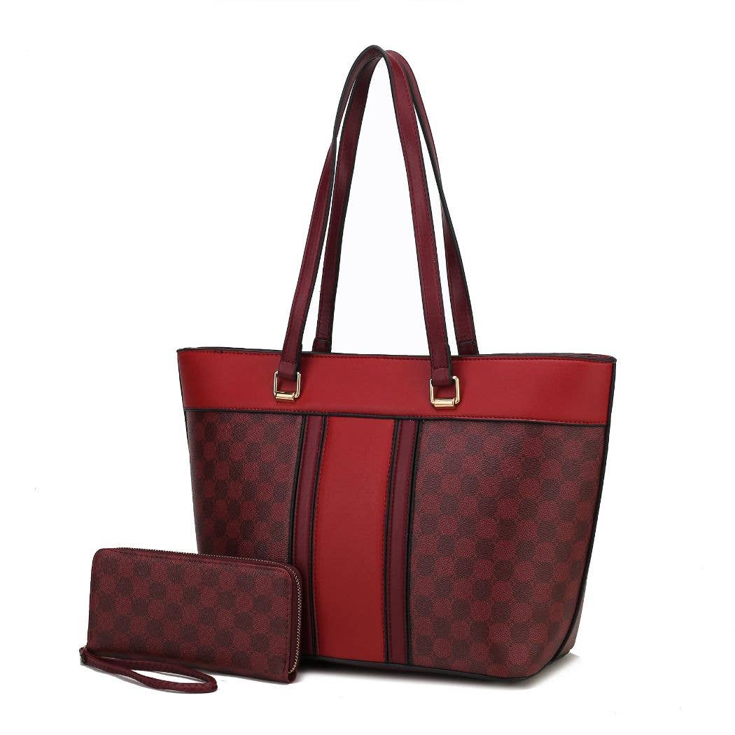 Fabiola Tote Handbag & Wallet Vegan Leather Women by Mia K