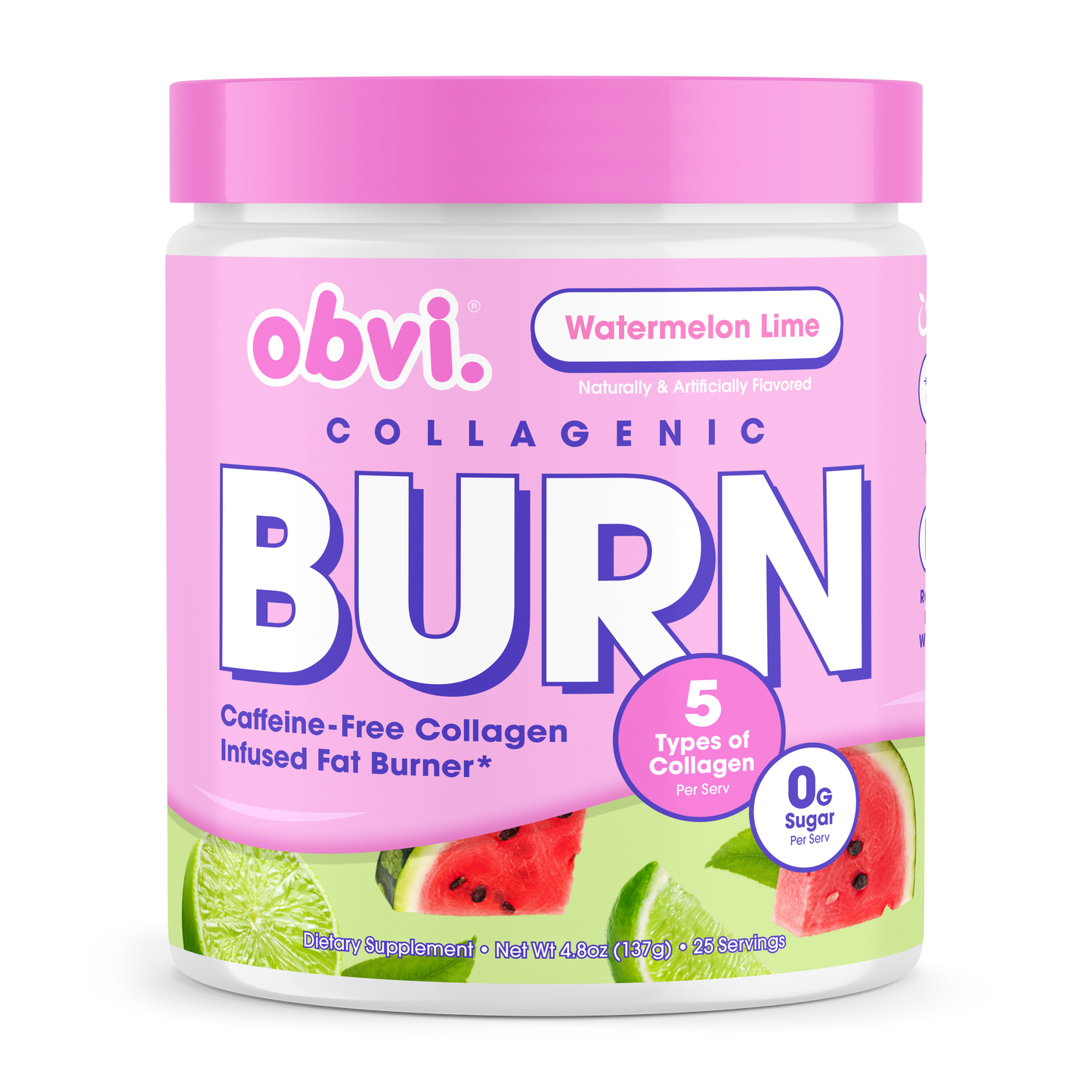 Obvi Collagenic Burn Powder-Watermelon Lime
