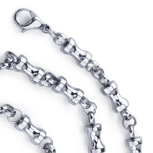 2824 -22 Inch Stainless Steel Dumbbell Links Chain Necklace