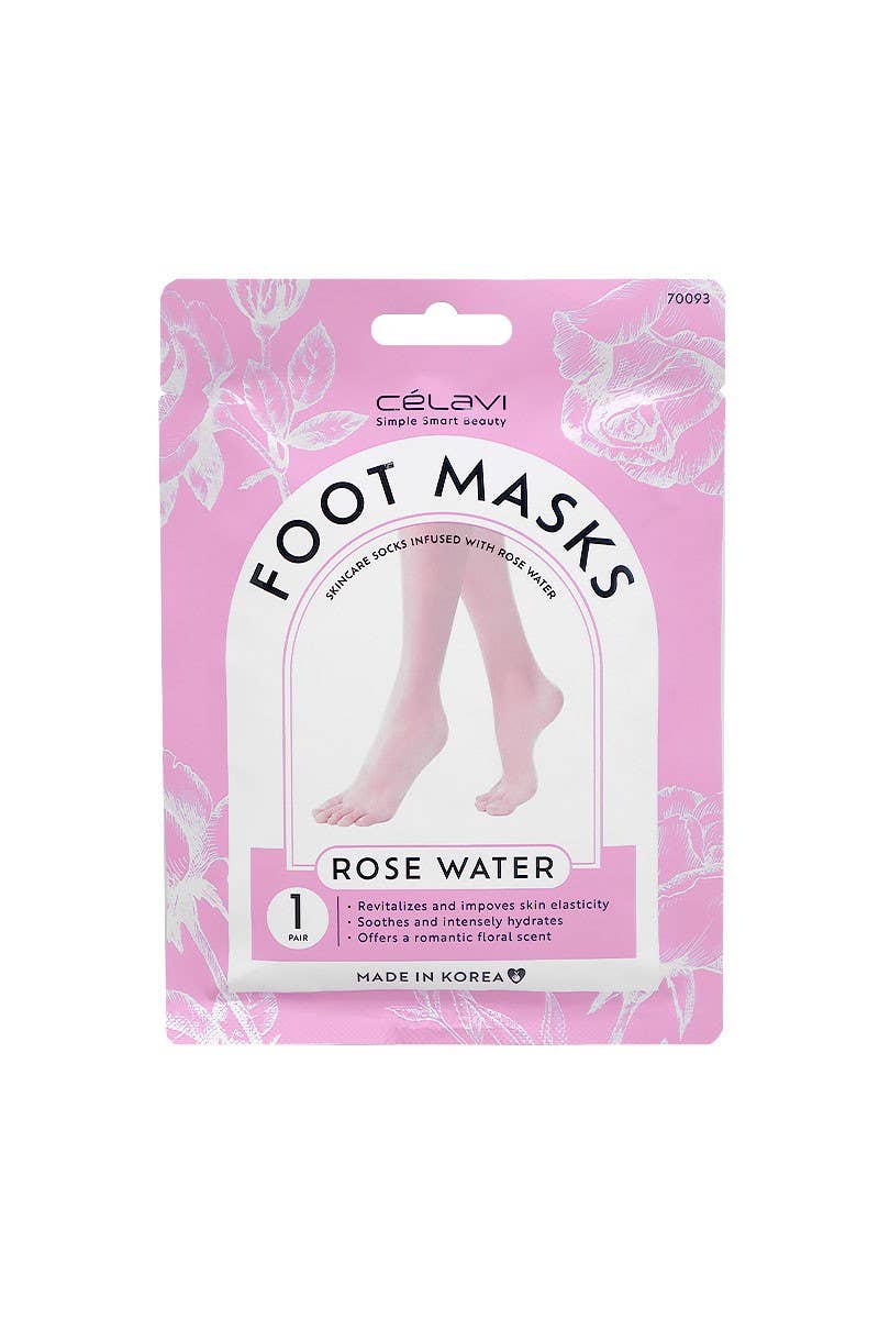 Celavi 70093 Rose Water Foot Masks - 24 pcs