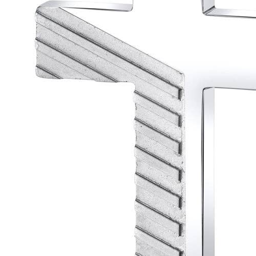 11132 Stainless Steel Cross Pendant Necklace Steel Ball Chain