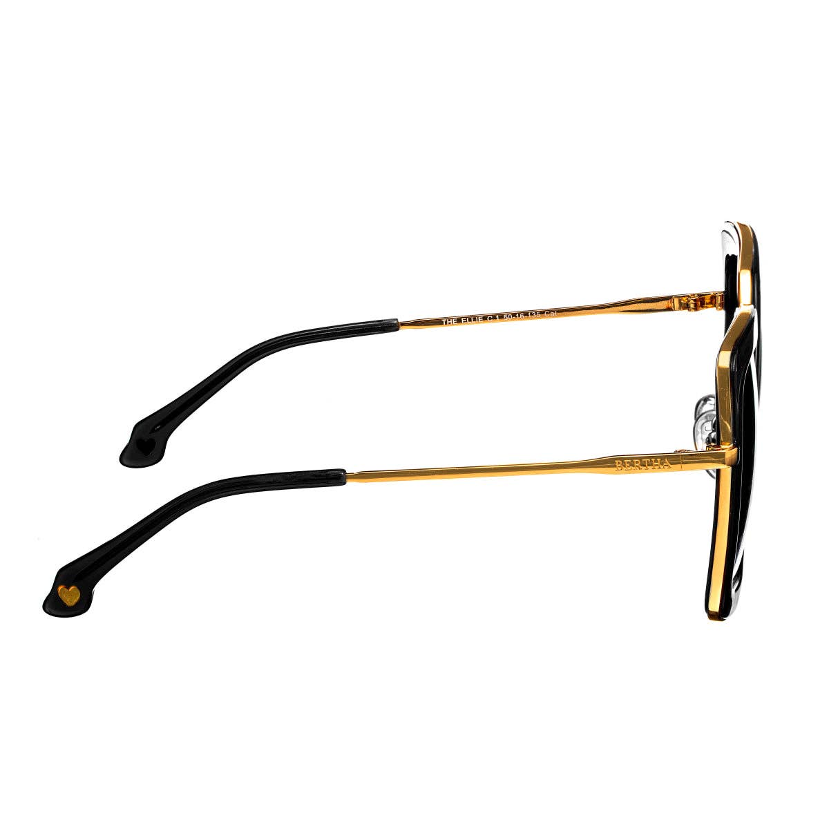 Bertha Ellie Handmade-in-Italy Polarized Square Sunglasses
