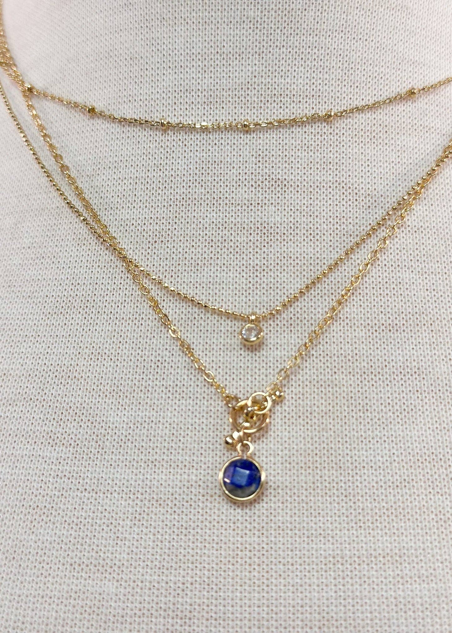 Casey 3 layer Toggle Necklace