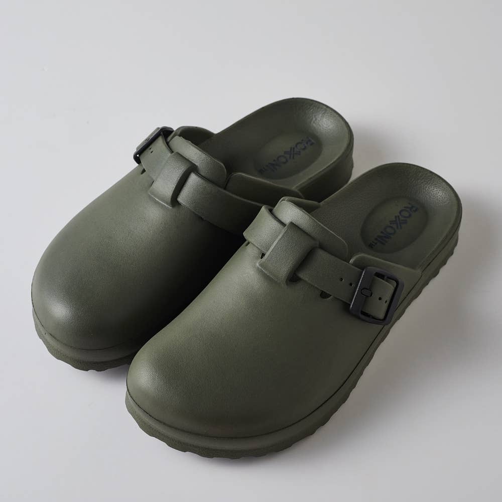 Roxoni Women's Clogs with Adjustable Buckle, Antislip Sole