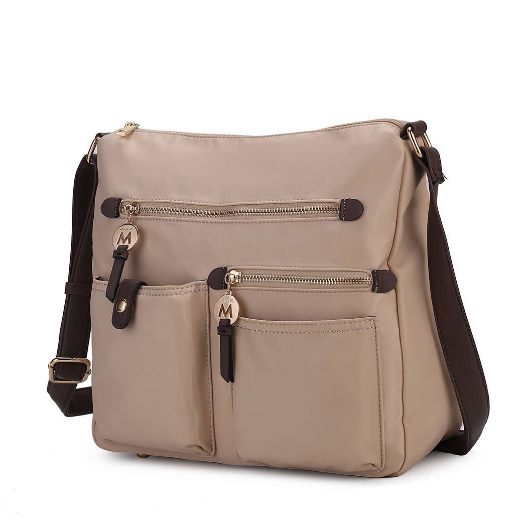 380 Serena Color-Block Nylon Women Shoulder Handbag by Mia K