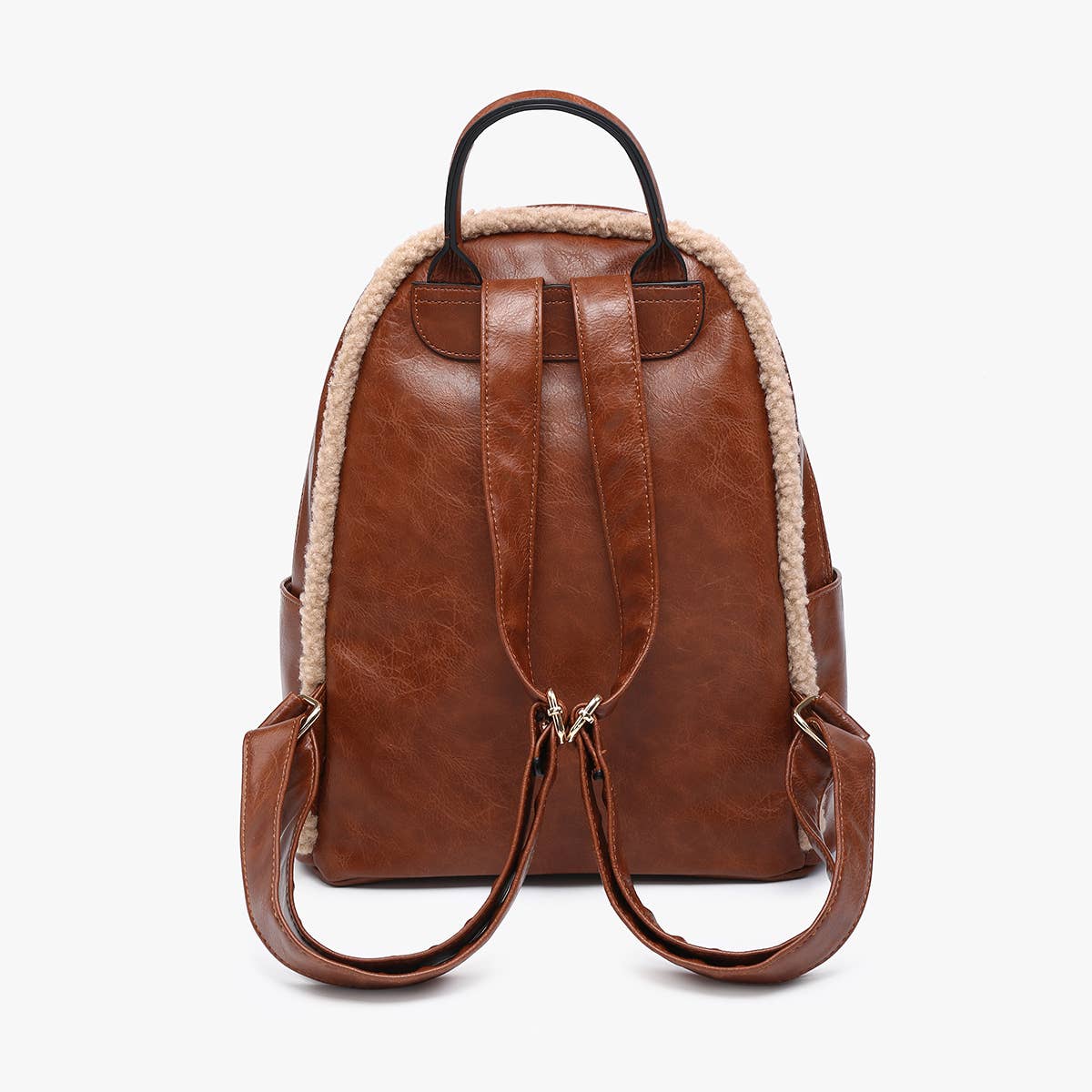BP2420 Sherpa Trim Backpack – Front Pocket Vegan Bag