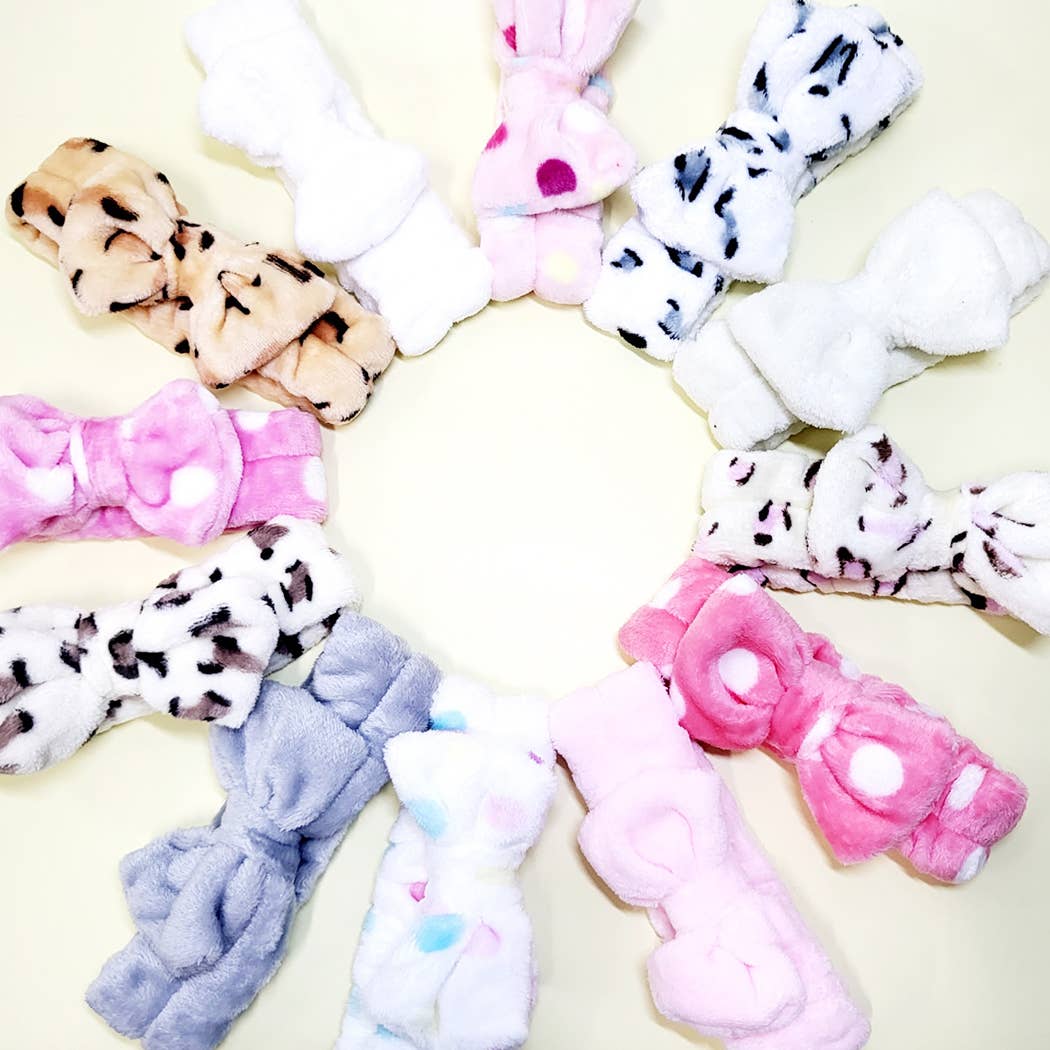 2754 Assorted Plush Beauty Spa Headband