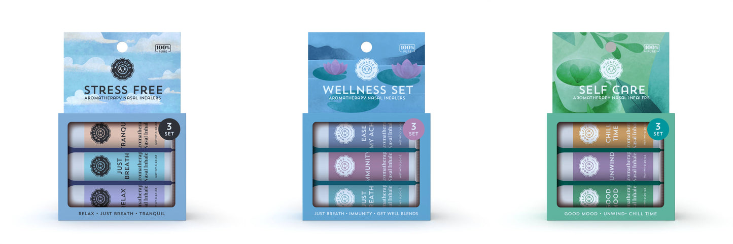Stress Free Set Of 3 Nasal Inhalers