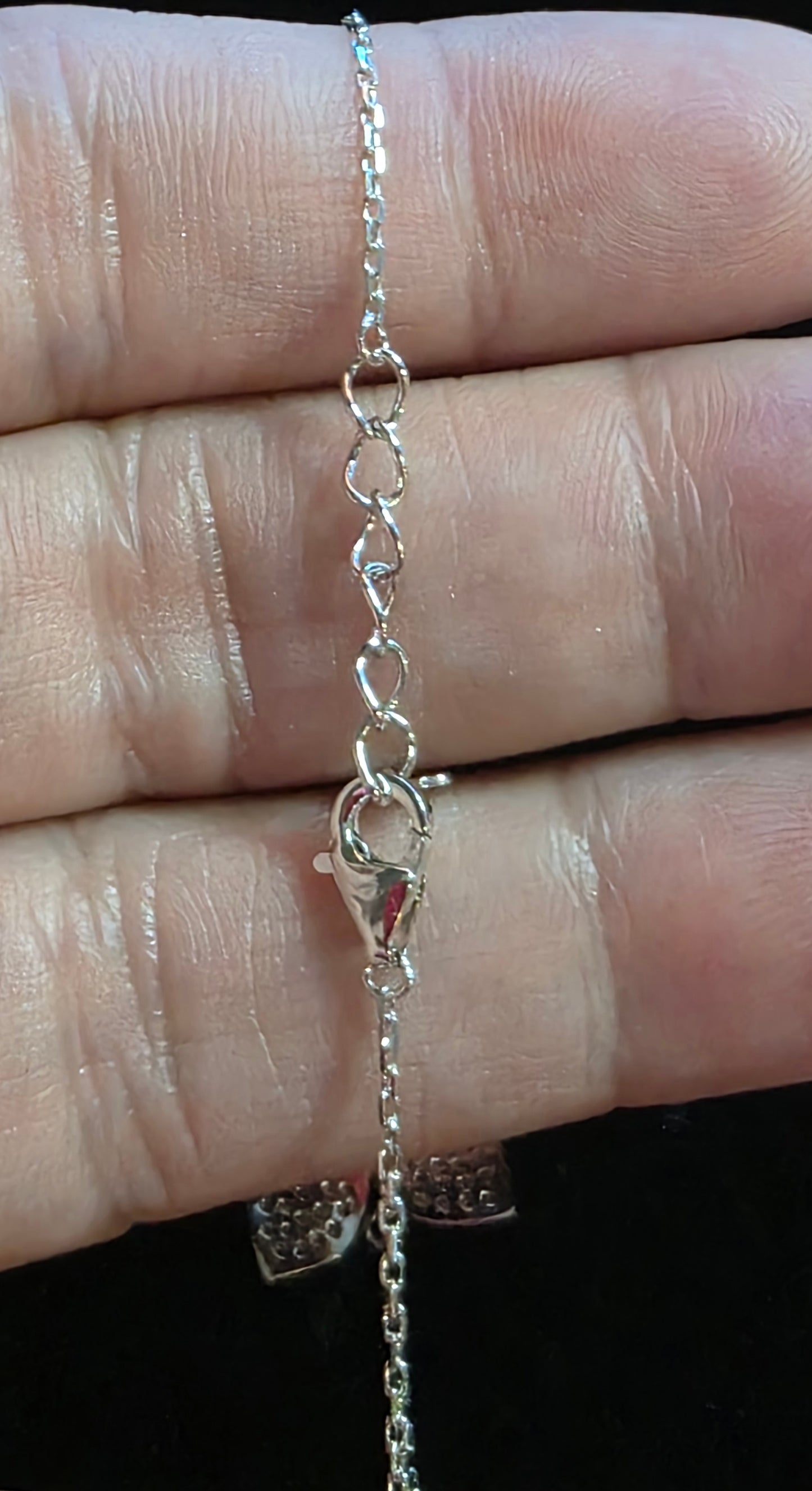 920 .925 Sterling Silver 1.15ctw Moissanite Adjustable 6.5" to 7.5" Bracelet