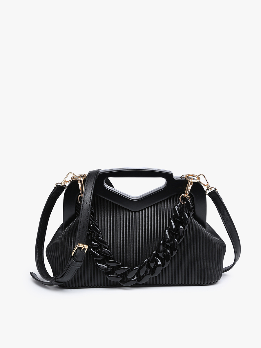 EH2251 Remy Pleated Frame Bag – Chain Strap Crossbody
