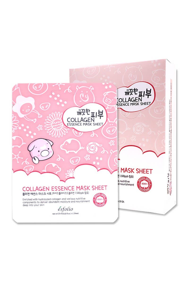 2834 Esfolio ESMPPUCO Collagen Essence Facial Mask Sheet