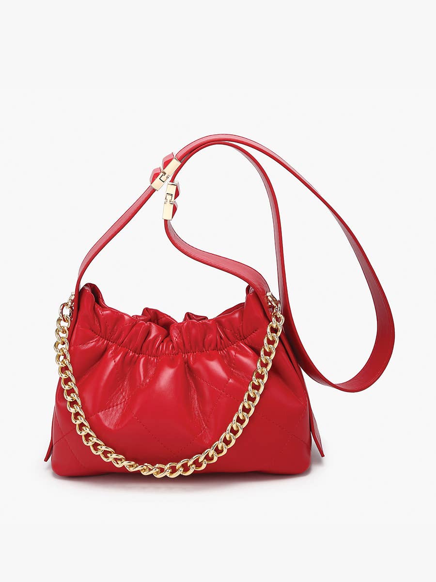 JN2585 Sydney Ruched Bucket Bag – Crossbody Style