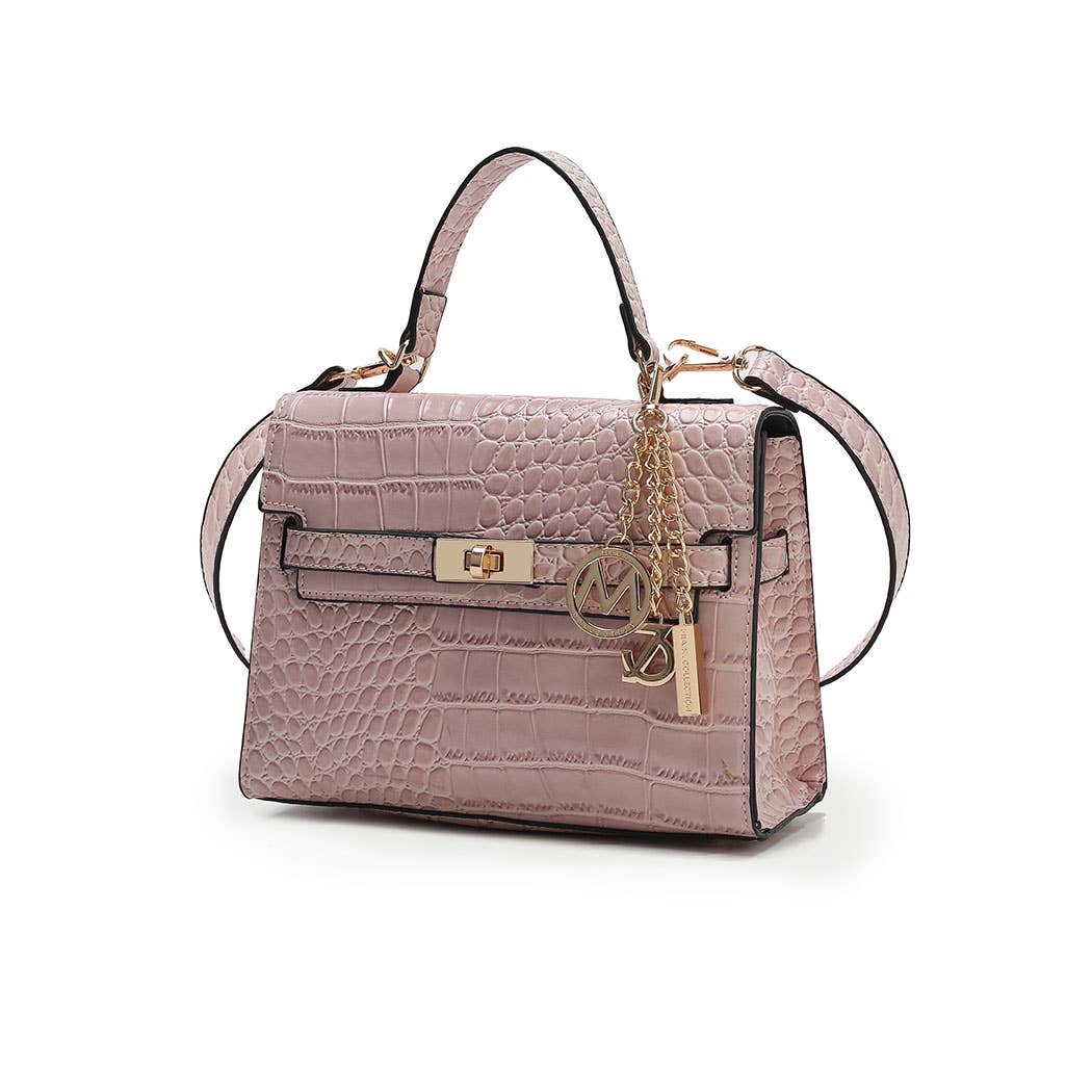 384 Naomi Satchel Handbag Vegan Crocodile Leather Women by Mia K