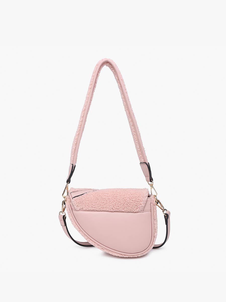 Kori Sherpa Trim Asymmetrical Crossbody Bag | M2511