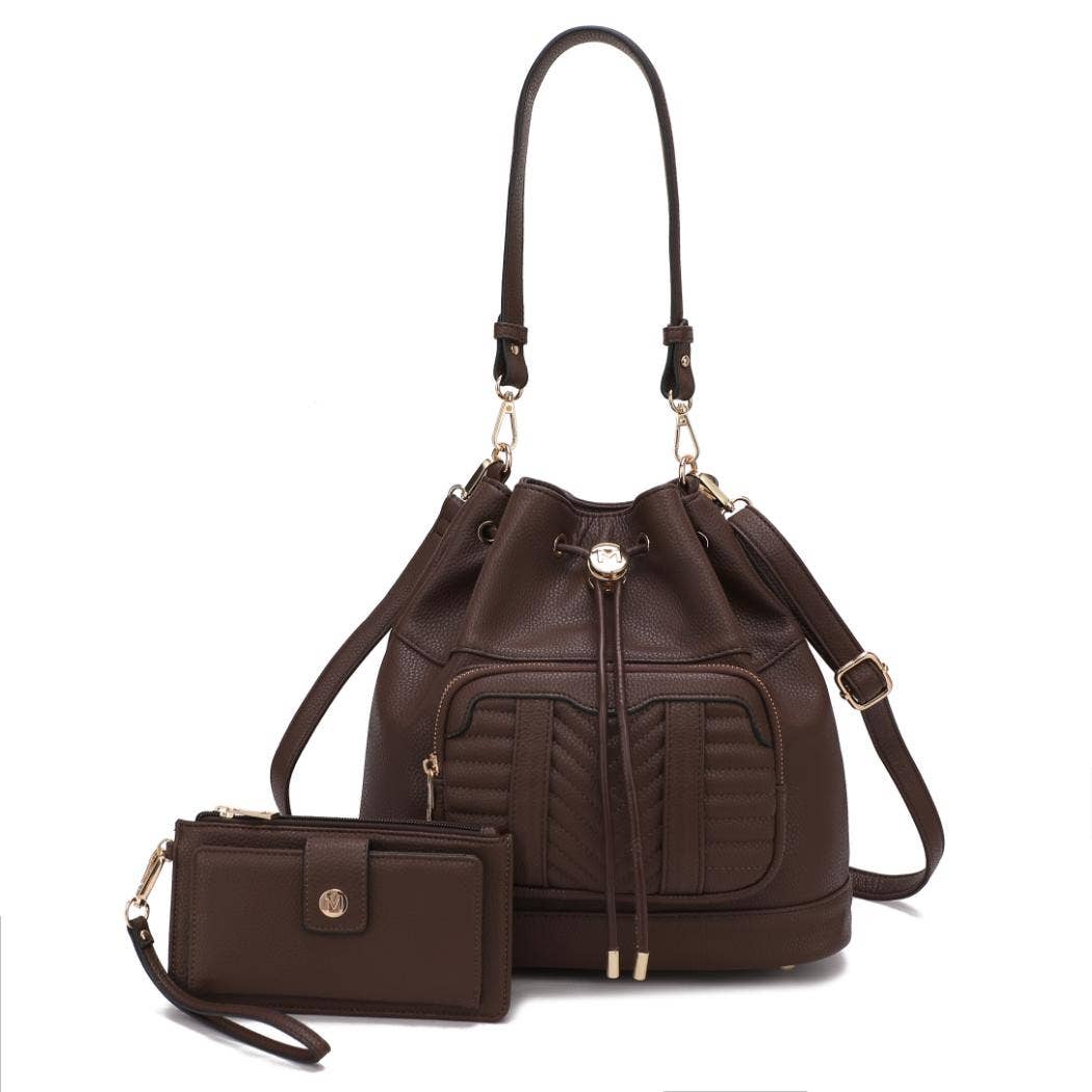 Ryder Vegan Leather Women Shoulder Bag with Wallet by Mia K