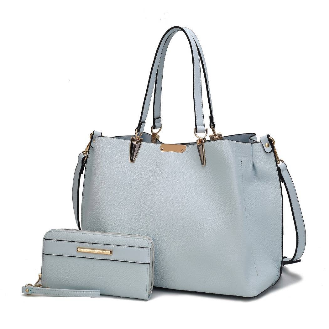 Kane Vegan Leather Women Satchel Bag with Wallet by Mia K