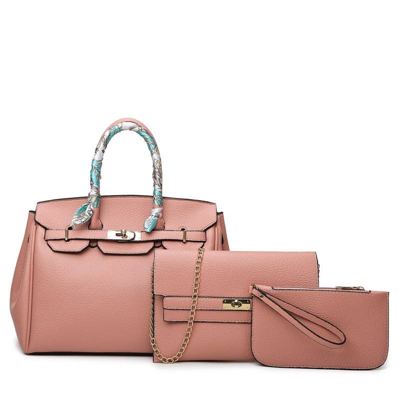413 Kelly bag tote shoulder bag 3-piece set