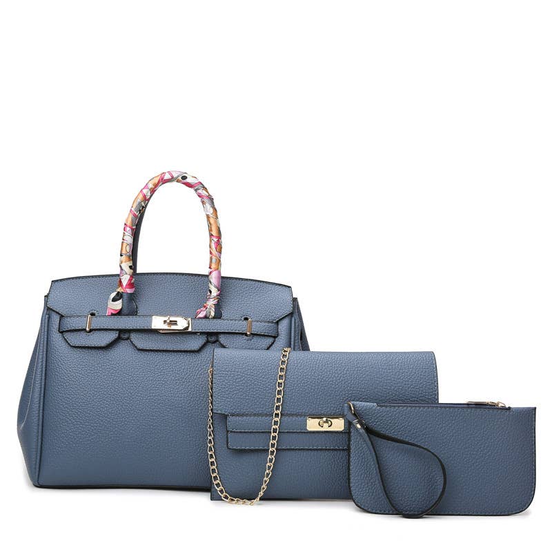 413 Kelly bag tote shoulder bag 3-piece set