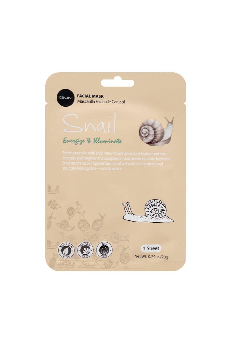 Celavi MK025 Snail Facial Mask Illuminate - 24pc