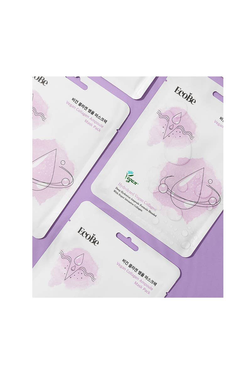 2832 EcoBe Vegan Collagen Ampoule Mask Skin Firming
