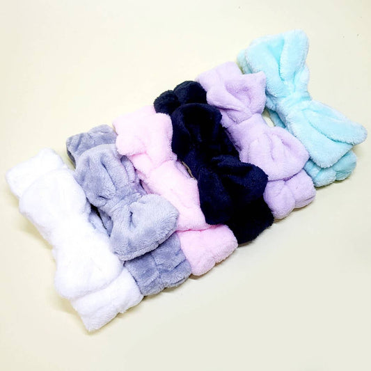 2762 Assorted Plush Beauty Spa Headband black